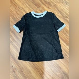 Black glitter top